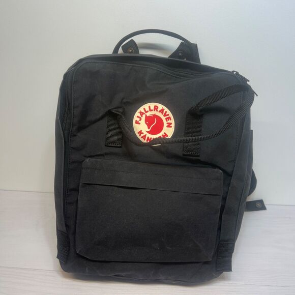 Fjallraven Kanken Mini Backpack Black Small Daypack Outdoor Travel Bag - Picture 1 of 11